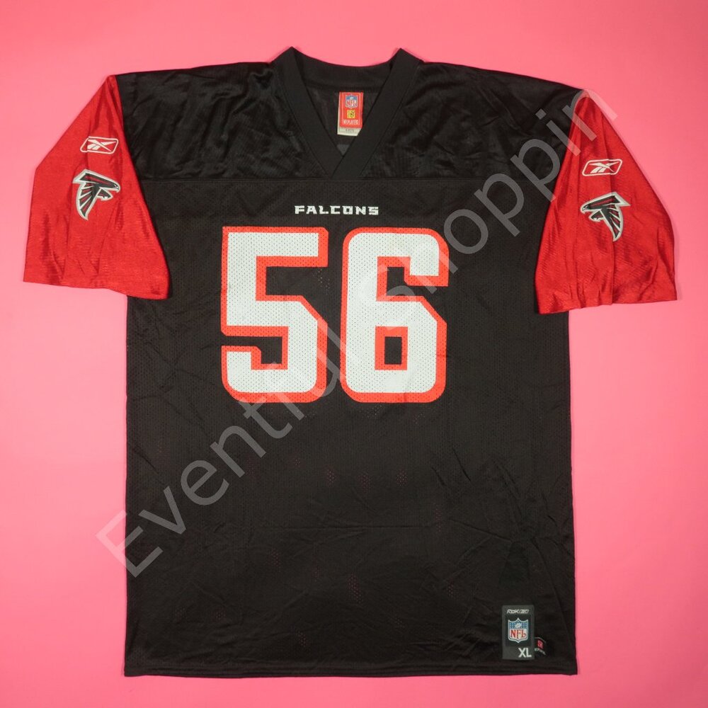 Vintage Reebok Atlanta Falcons Jersey Mens XL Black Keith Brooking 56 Mesh - Picture 2 of 10